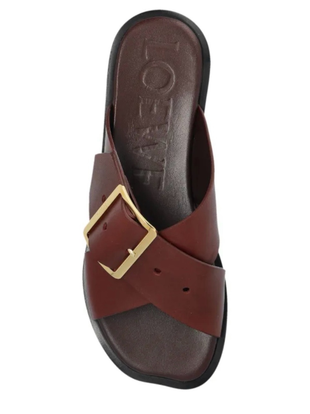 Loewe Maroon Petal Belt Slide
